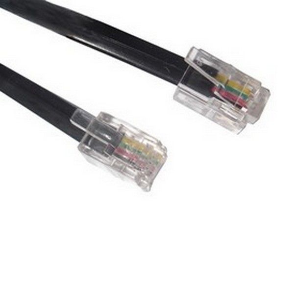 Cable RJ9/RJ9 50 cm negro