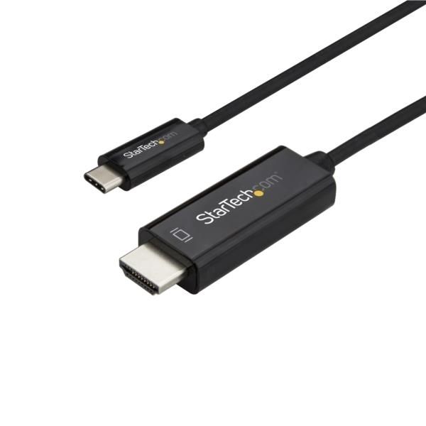 Cable Adaptador de 1m USB-C a HDMI 4K 60Hz - Negro - Cable USB Tipo C a HDMI - Cable Conversor de Vídeo USBC