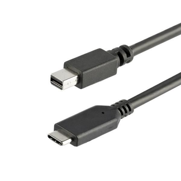 Cable Adaptador de 1m USB-C a Mini DisplayPort 4K 60Hz - Negro - Cable USB Tipo C a mDP - Cable de Vídeo USBC