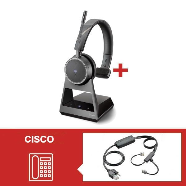 Auricular Plantronics Voyager 4210 Office USB-C MS con descolgador electrónico para Cisco