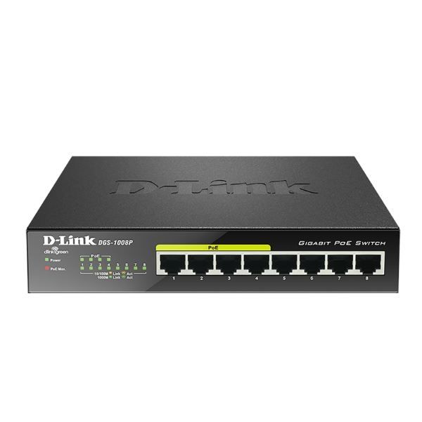 D-LINK DGS-1008P - Switch 8 puertos - PoE