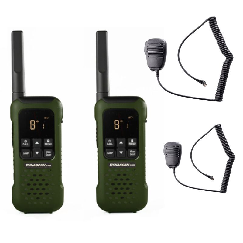 Dynascan F-15 con 2 micrófonos de solapa