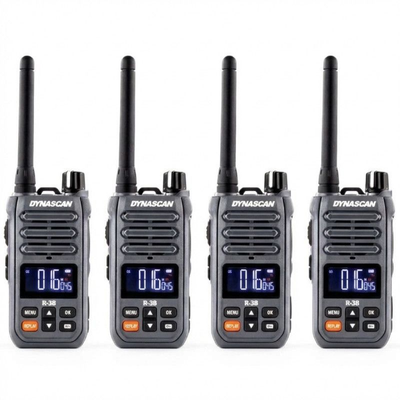 Pack 4 Walkie Talkies Dynascan R38 PMR446