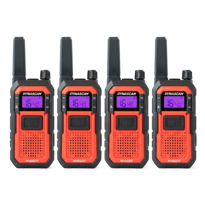 Pack 4 Walkie Talkies Dynascan Rugged PMR446