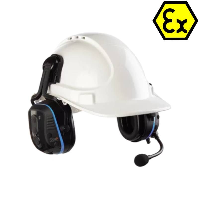 ECOM SM1P Atex con casco