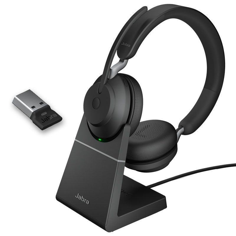 Jabra Evolve2 65 Stereo USB-A UC con soporte de carga