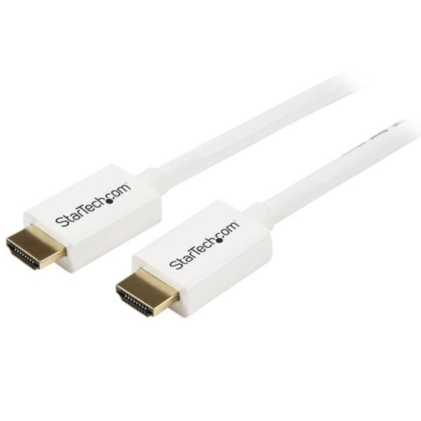 Cable HDMI de alta velocidad de 5m - Macho a Macho - CL3 Instalación en Pared - Ultra HD 4k x 2k - Blanco