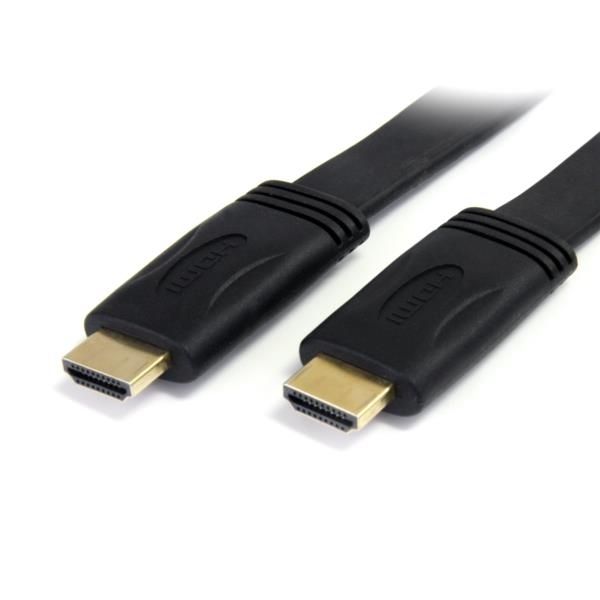 Cable HDMI de alta velocidad con Ethernet 5m Plano - 2x HDMI Macho - Ultra HD 4k x 2k - Negro