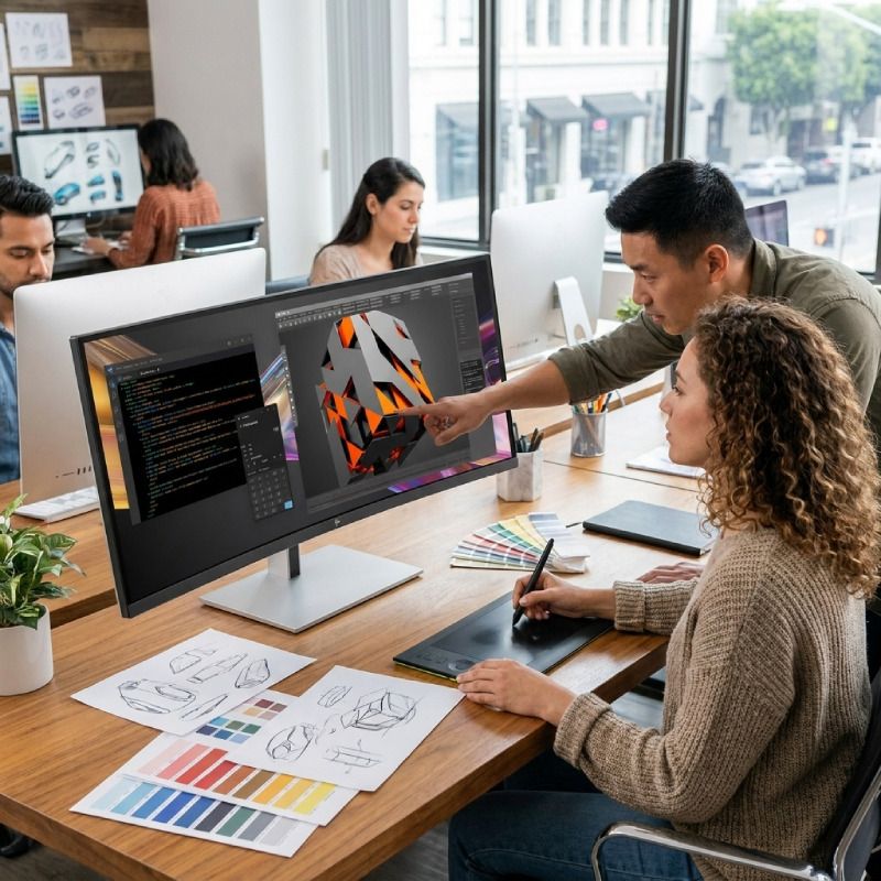 HP Serie 7 Pro 738pu Monitor Curvo WQHD+ Thunderbolt 37,5"