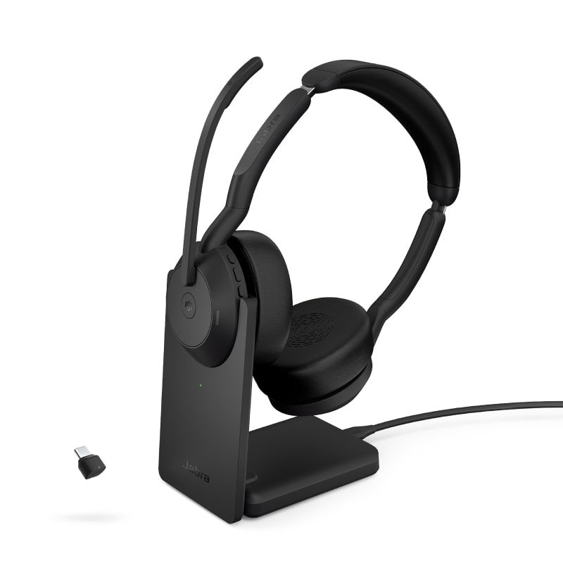 Jabra Evolve2 55 UC Estéreo Link 380 USB-C con base de carga