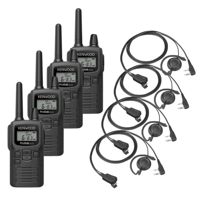 Pack 4x Kenwood PKT-300E + 4x auriculares con gancho