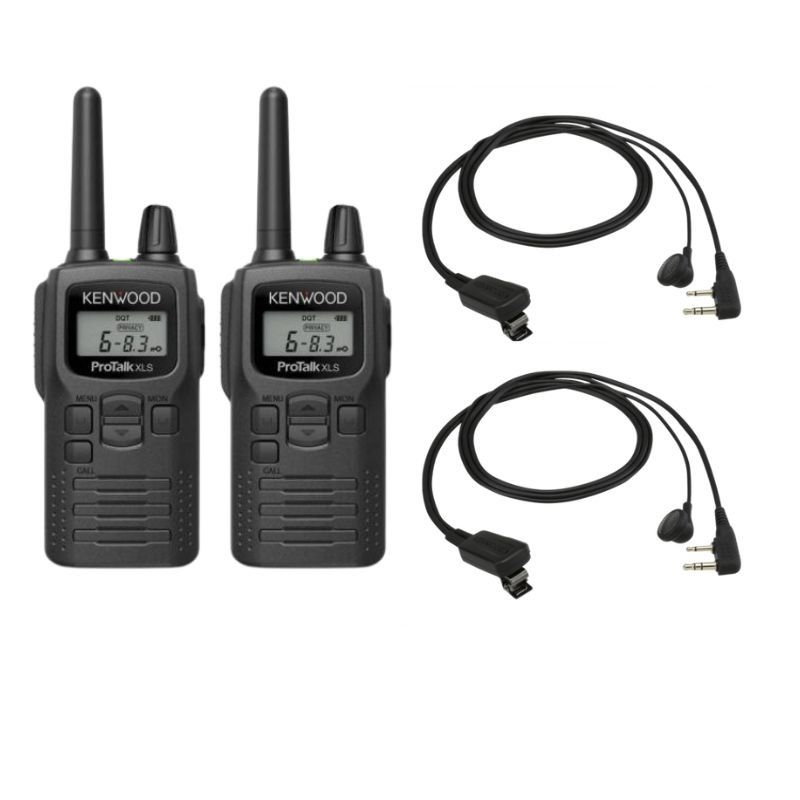 Pack 2x Kenwood PKT-300E + 2x micrófono con clip y auricular