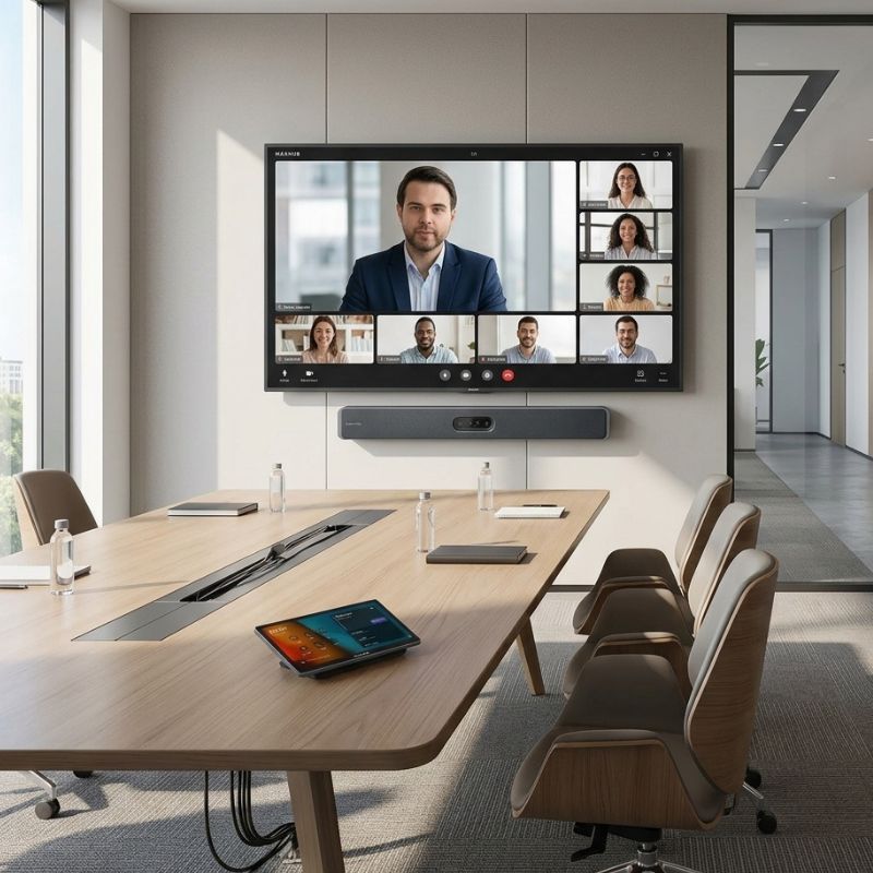 Pack de videoconferencia Microsoft Teams Rooms MAXHUB para salas medianas