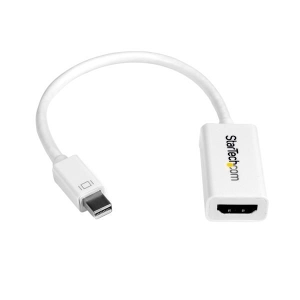 Conversor de Vídeo Mini DisplayPort a HDMI con Audio - Adaptador Activo MDP 1.2 para MacBook Pro - 4K @ 30Hz - Blanco