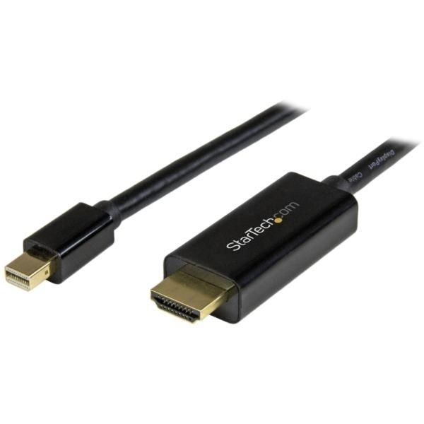 Cable Conversor Mini DisplayPort a HDMI de 1m - Color Negro - Ultra HD 4K