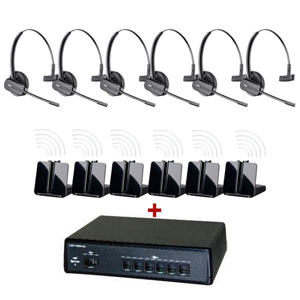 Pack comunicaciones Ligateam + 6 auriculares inalámbricos