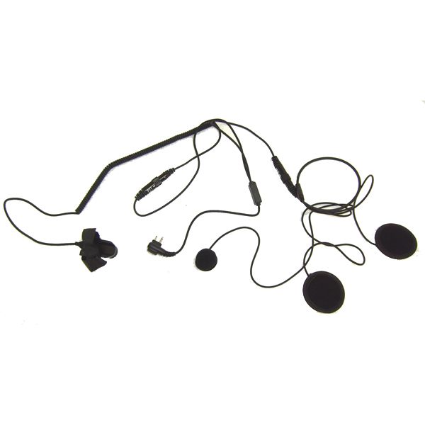 Micrófono-auricular para casco cerrado compatible con Motorola 2 pins