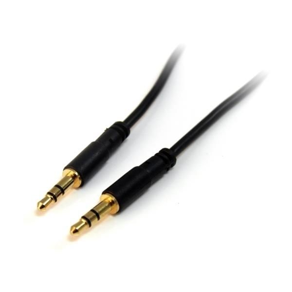 Cable Delgado de 91cm de Audio Estéreo Conector Mini Jack 3,5mm - Plug TRRS - Macho a Macho