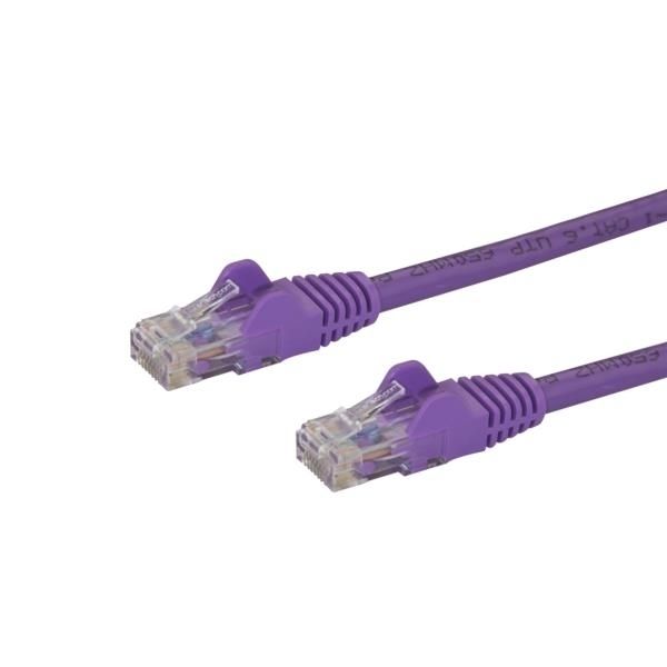 Cable de Red de 10m Púrpura Cat6 UTP Ethernet Gigabit RJ45 sin Enganches