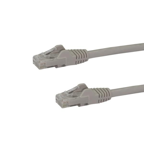 Cable de 1m Gris de Red Gigabit Cat6 Ethernet RJ45 sin Enganche - Snagless