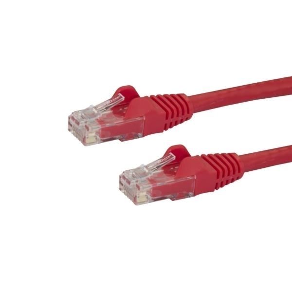 Cable de 2m Rojo de Red Gigabit Cat6 Ethernet RJ45 sin Enganche - Snagless