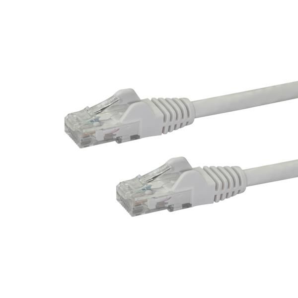 Cable de 2m Blanco de Red Gigabit Cat6 Ethernet RJ45 sin Enganche - Snagless