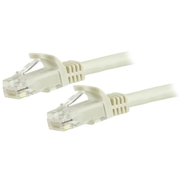 Cable de Red Ethernet Cat6 Snagless de 3m Blanco - Cable Patch RJ45 UTP