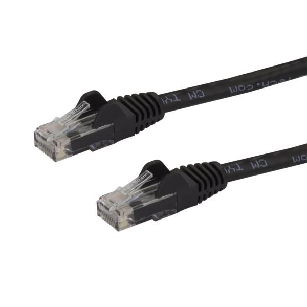 Cable de Red Ethernet Snagless Sin Enganches Cat 6 Cat6 Gigabit 0,5m - Negro