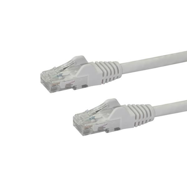Cable de Red de 0,5m Blanco Cat6 UTP Ethernet Gigabit RJ45 sin Enganches
