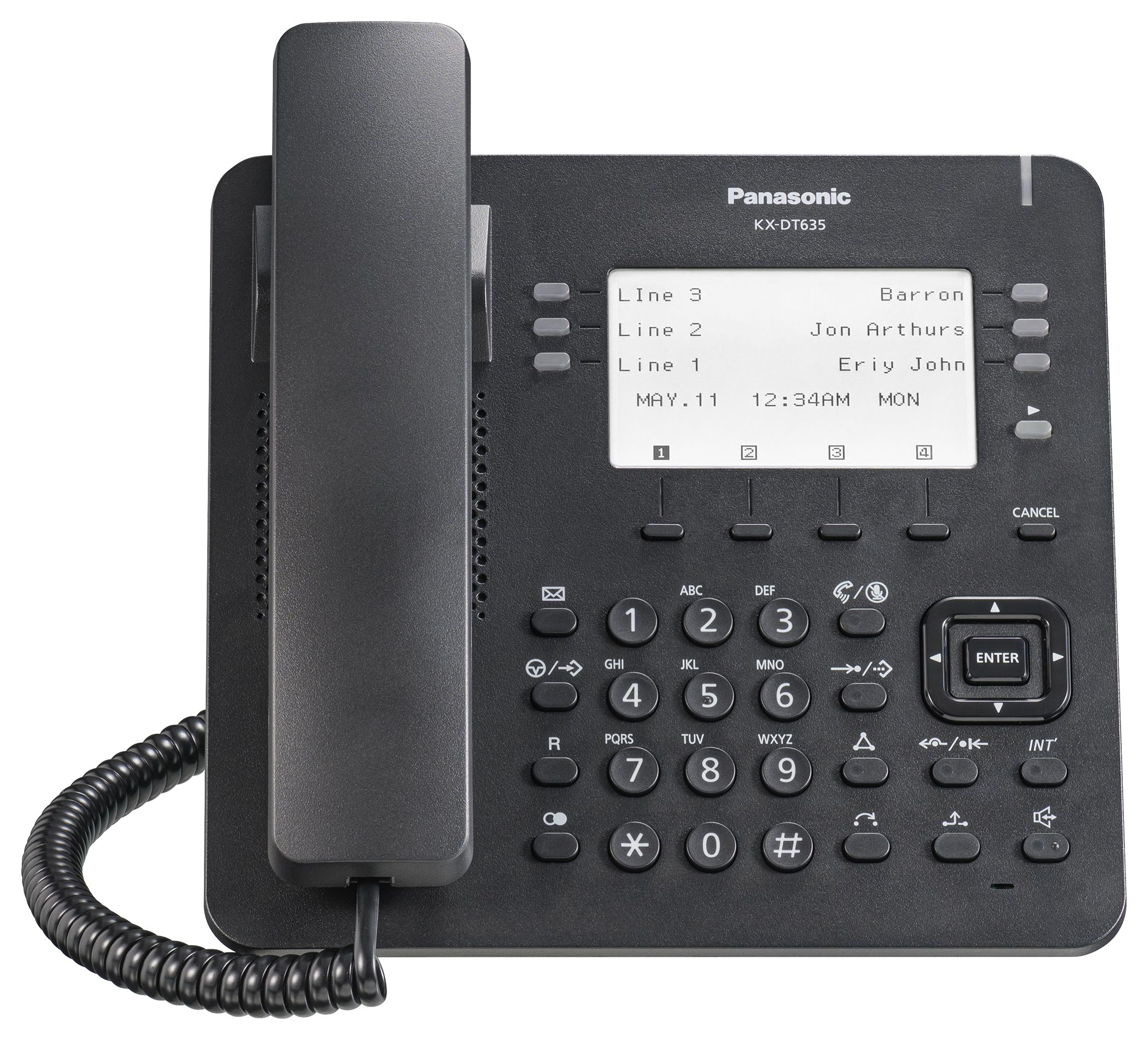 Panasonic Teléfono fijo KX-DT635 - Negro