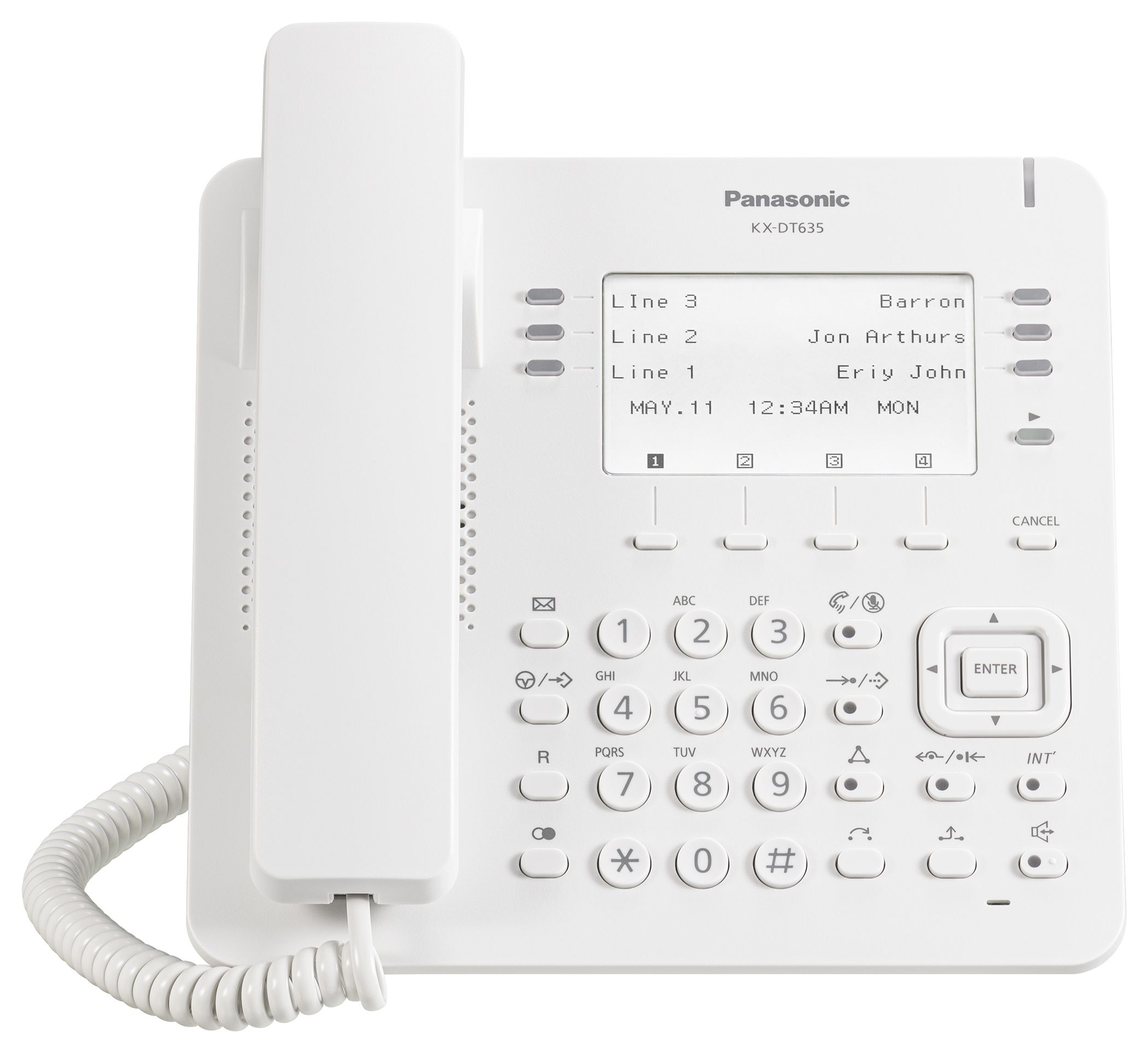 Panasonic Teléfono fijo KX-DT635 - Blanco