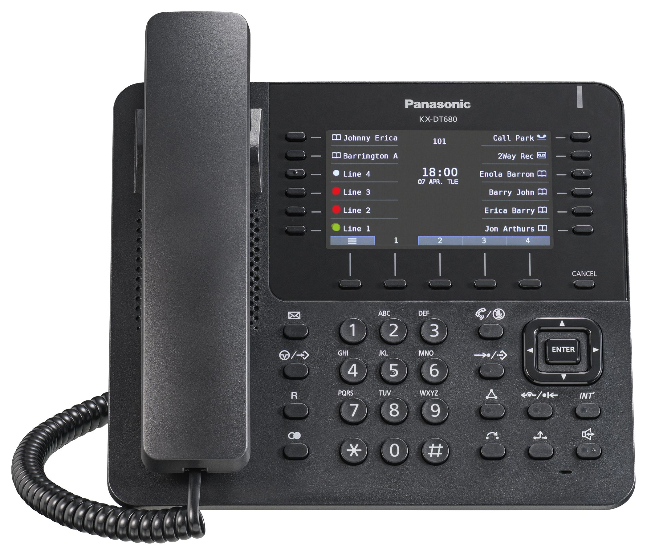 Panasonic Teléfono fijo KX-DT680 - Negro