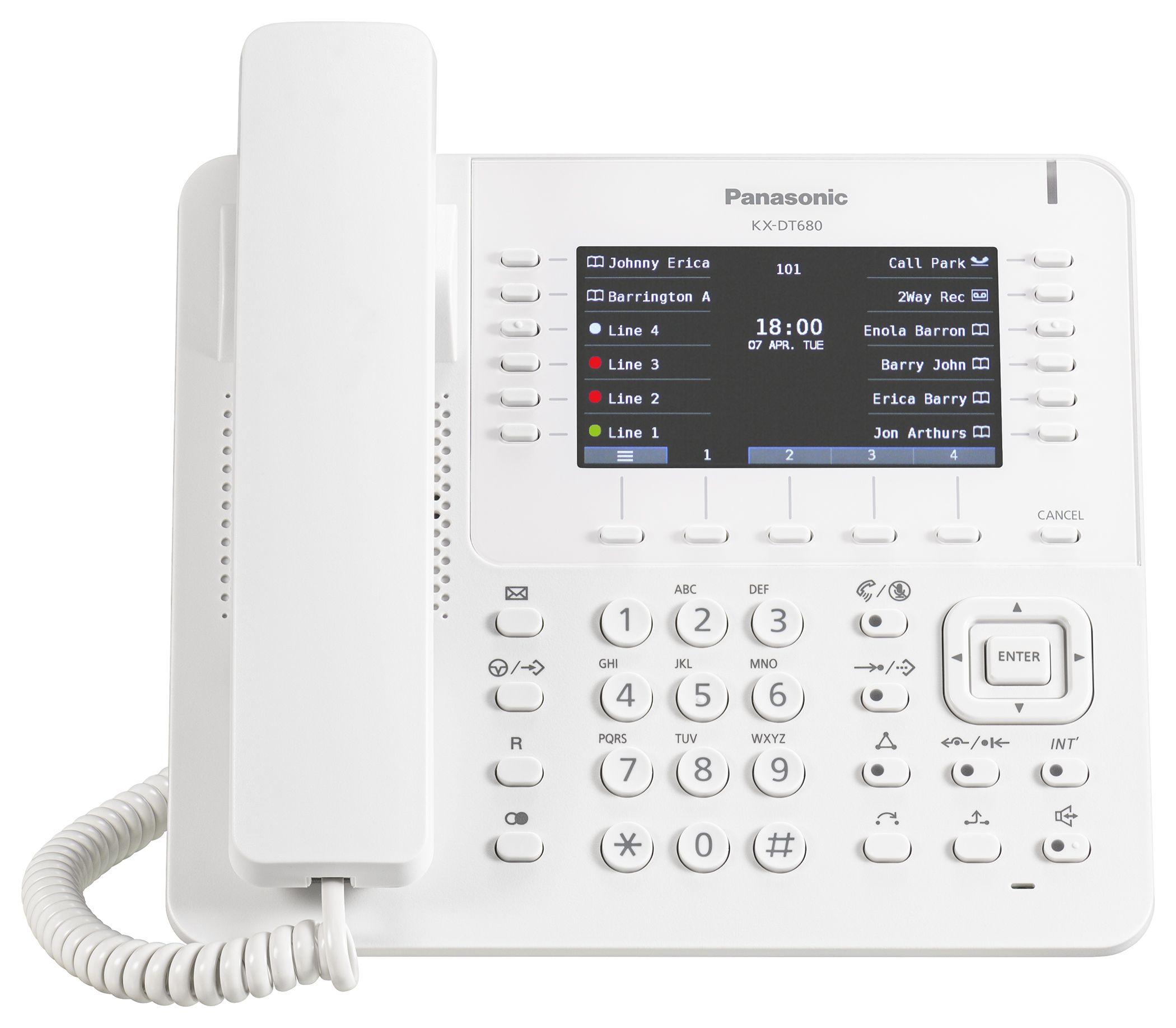 Panasonic Teléfono fijo KX-DT680 - Blanco