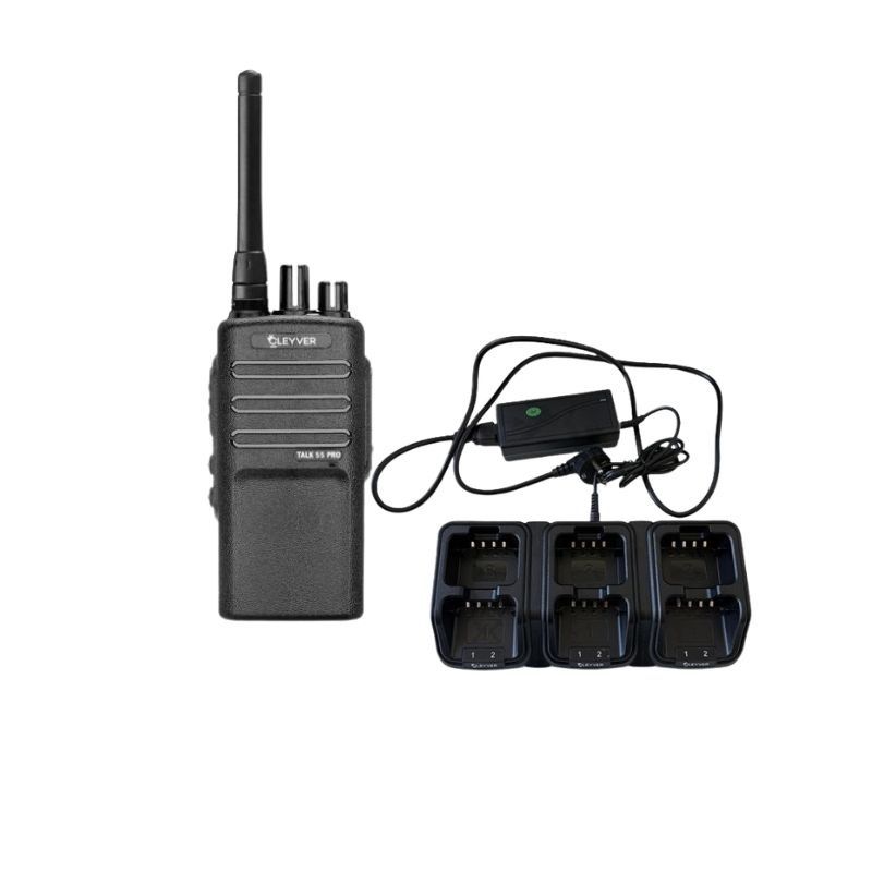 Pack Walkie Talkie Cleyver Talk 55 Pro + Cargador Múltiple 6