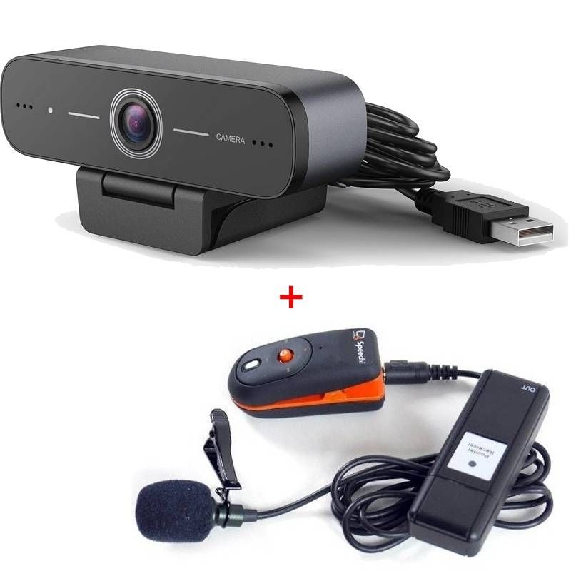 Webcam USB HD con micrófono inalámbrico Speechi