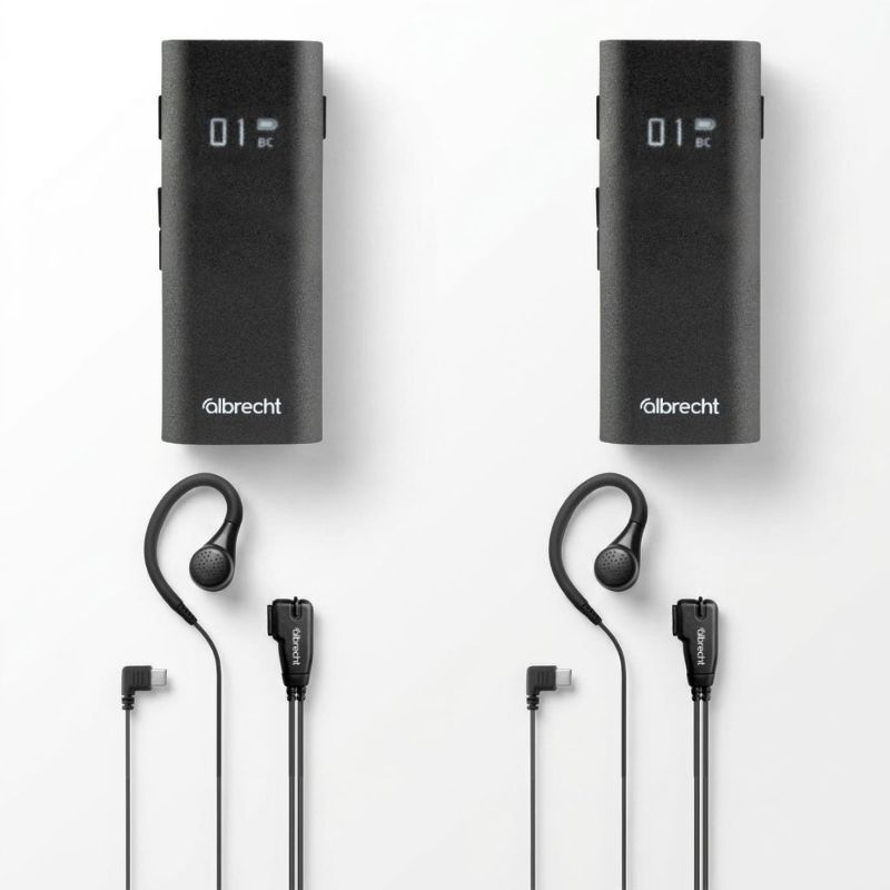 Pack 2 Albrecht Tectalk Biz + 2 auriculares PTT