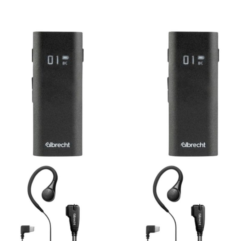 Pack 2 Albrecht Tectalk Biz + 2 auriculares PTT