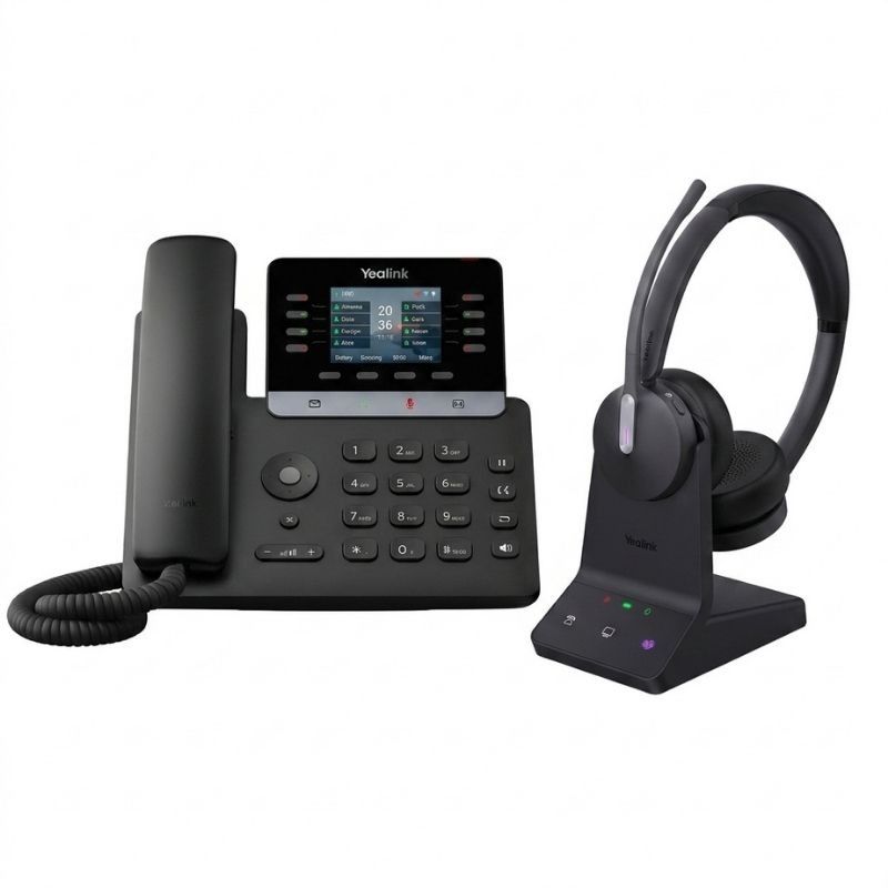 Pack Teléfono IP Yealink T73U + Yealink WH64 Auricular Inalámbrico Duo