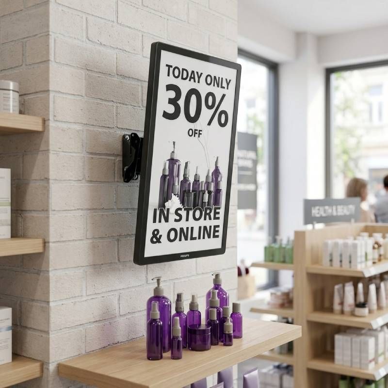 Pack Philips Tableaux ePaper 25" + soporte mural inclinable