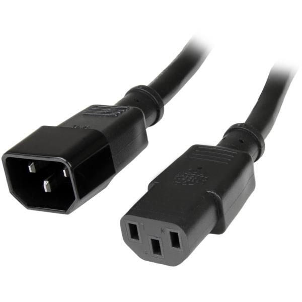 Extensor Alargador de 1m para Cable de Alimentación de Ordenador - C14 a C13