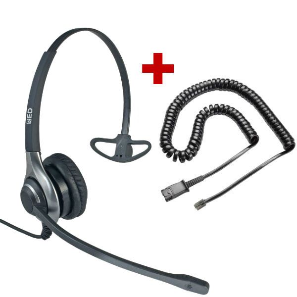 Auricular OD HC 40 + Cable QD U10-PS - RJ9 para Panasonic y Yealink