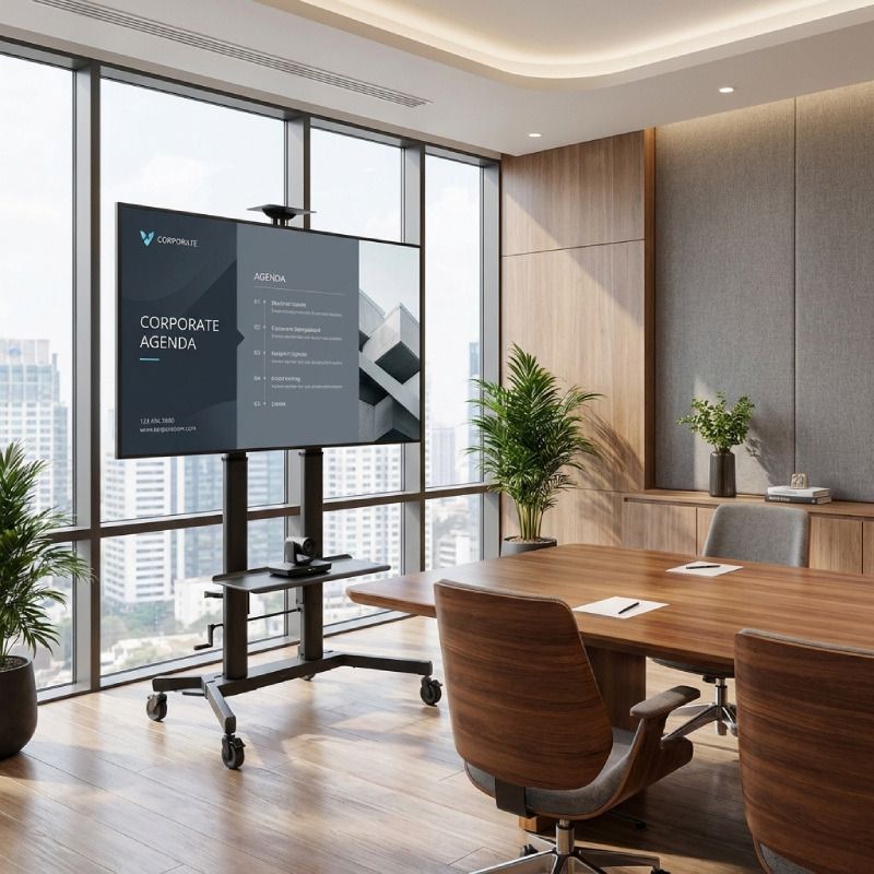 Pack pantalla 4K Samsung QBC 75" + soporte móvil Vision VFM-F26