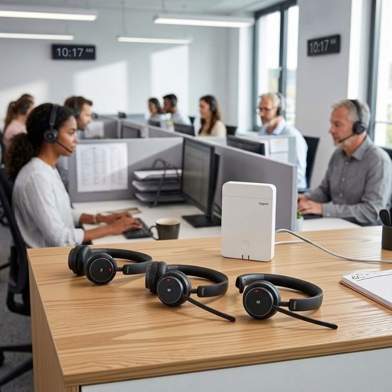 Pack 3 Auriculares Gigaset CH41D PRO + Base Gigaset N670 DECT IP