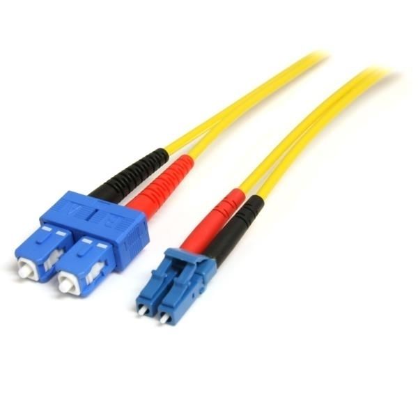 Cable Adaptador de Red de 10m Monomodo Dúplex Fibra Óptica LC-SC 9/125 - Patch Duplex Single Mode