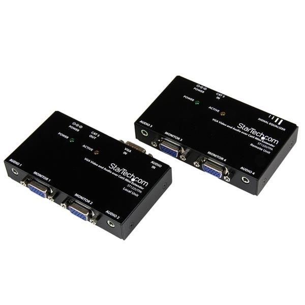 Extensor de Vídeo VGA y Audio mini-jack por cable cat5 UTP Ethernet - Adaptador