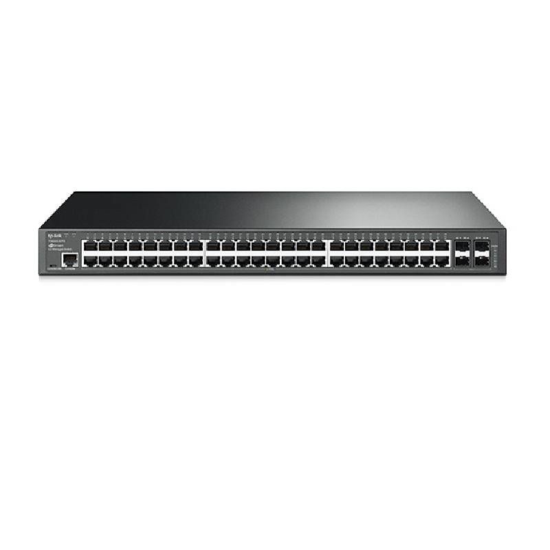 Switch administrable JetStream TP-Link de 48 puertos Gigabit L2 con 4 ranuras SFP.