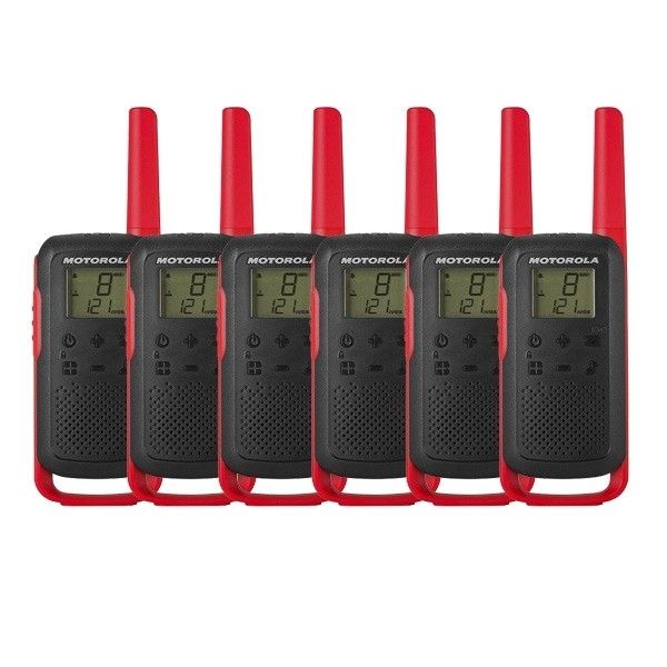 Pack sexteto Motorola Talkabout T62 - Rojo (3 pares)