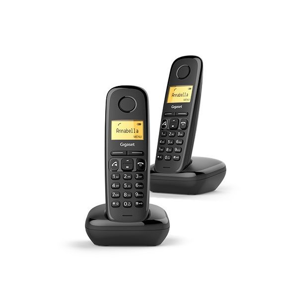 Gigaset AS405 Teléfono DECT Identificador de llamadas Negro