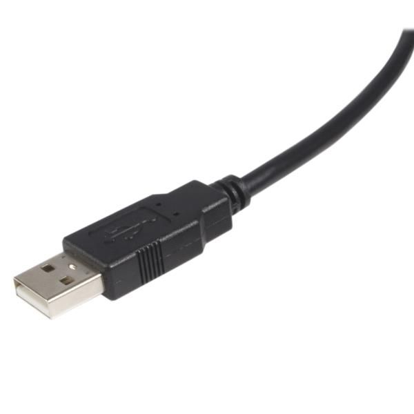 Cable USB de 4,5m para Impresora - 1x USB A Macho - 1x USB B Macho - Adaptador Negro