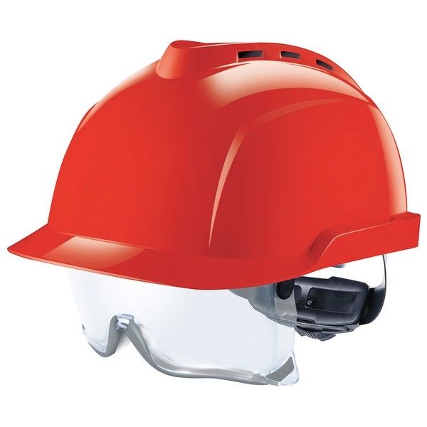MSA V-Gard 930 - Con ventilación y gafas integradas - Rojo
